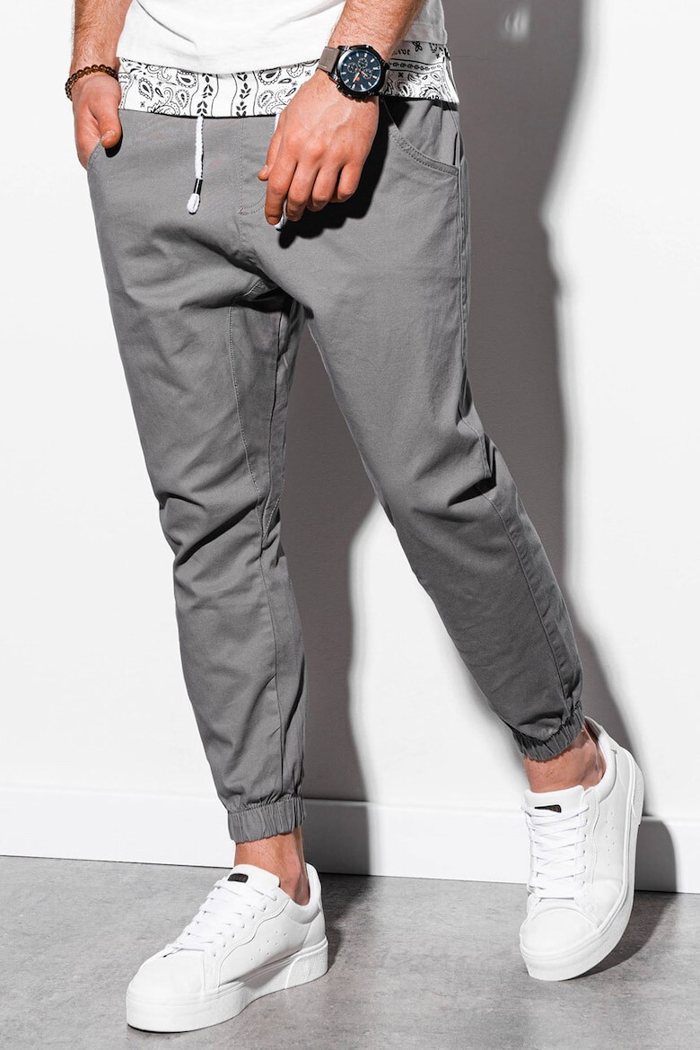 OMBRE Pantaloni jogger cu snur de ajustare - Pled.ro