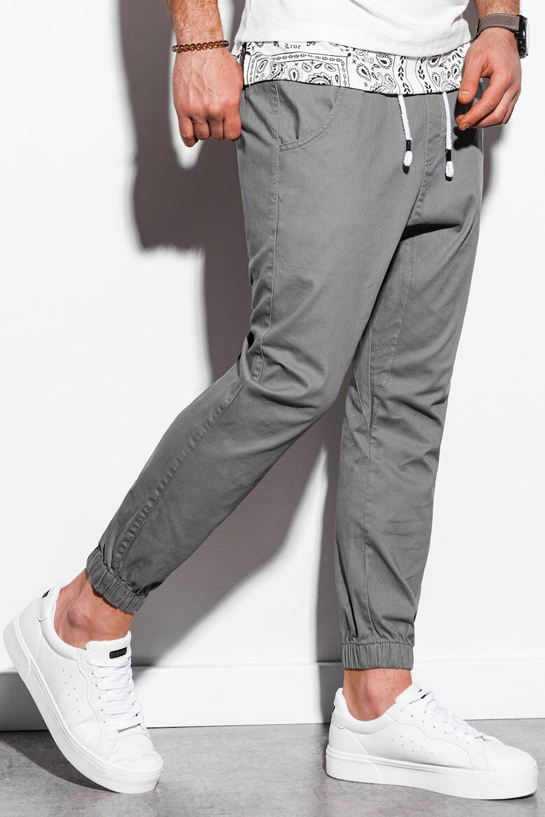 OMBRE Pantaloni jogger cu snur de ajustare - Pled.ro