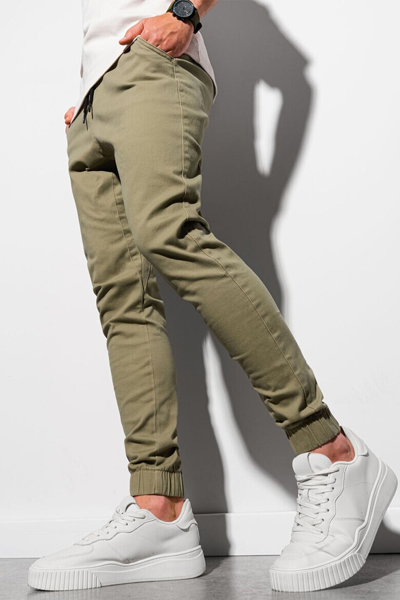 OMBRE Pantaloni jogger cu snur de ajustare - Pled.ro