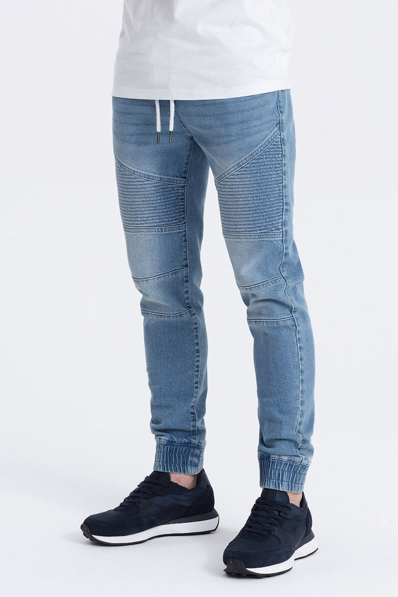 OMBRE Pantaloni jogger de denim cu snururi - Pled.ro