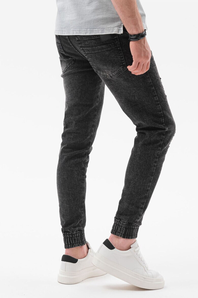 OMBRE Pantaloni jogger din denim cu aspect deteriorat - Pled.ro