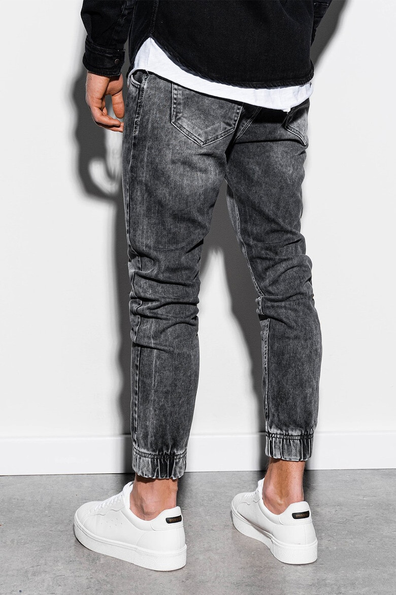 OMBRE Pantaloni jogger din denim cu talie ajustabila - Pled.ro