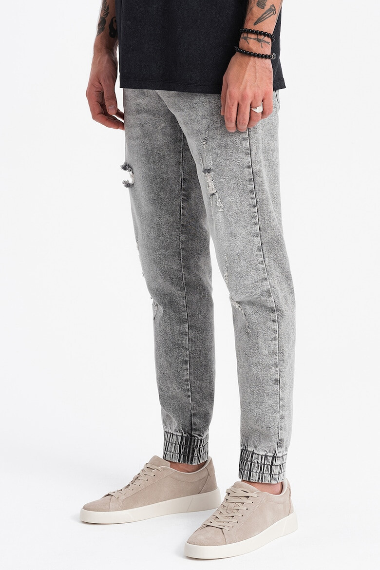 OMBRE Pantaloni jogger din denin conici - Pled.ro