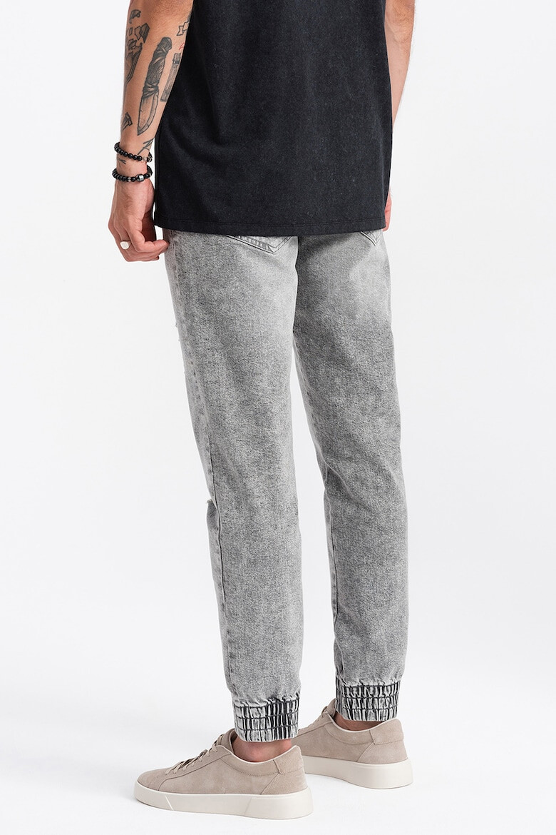 OMBRE Pantaloni jogger din denin conici - Pled.ro