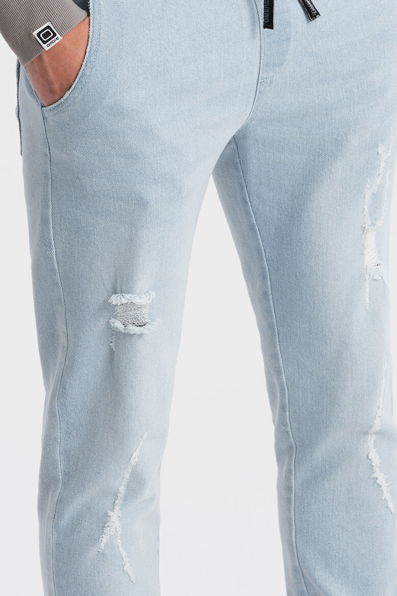 OMBRE Pantaloni jogger din denin conici - Pled.ro