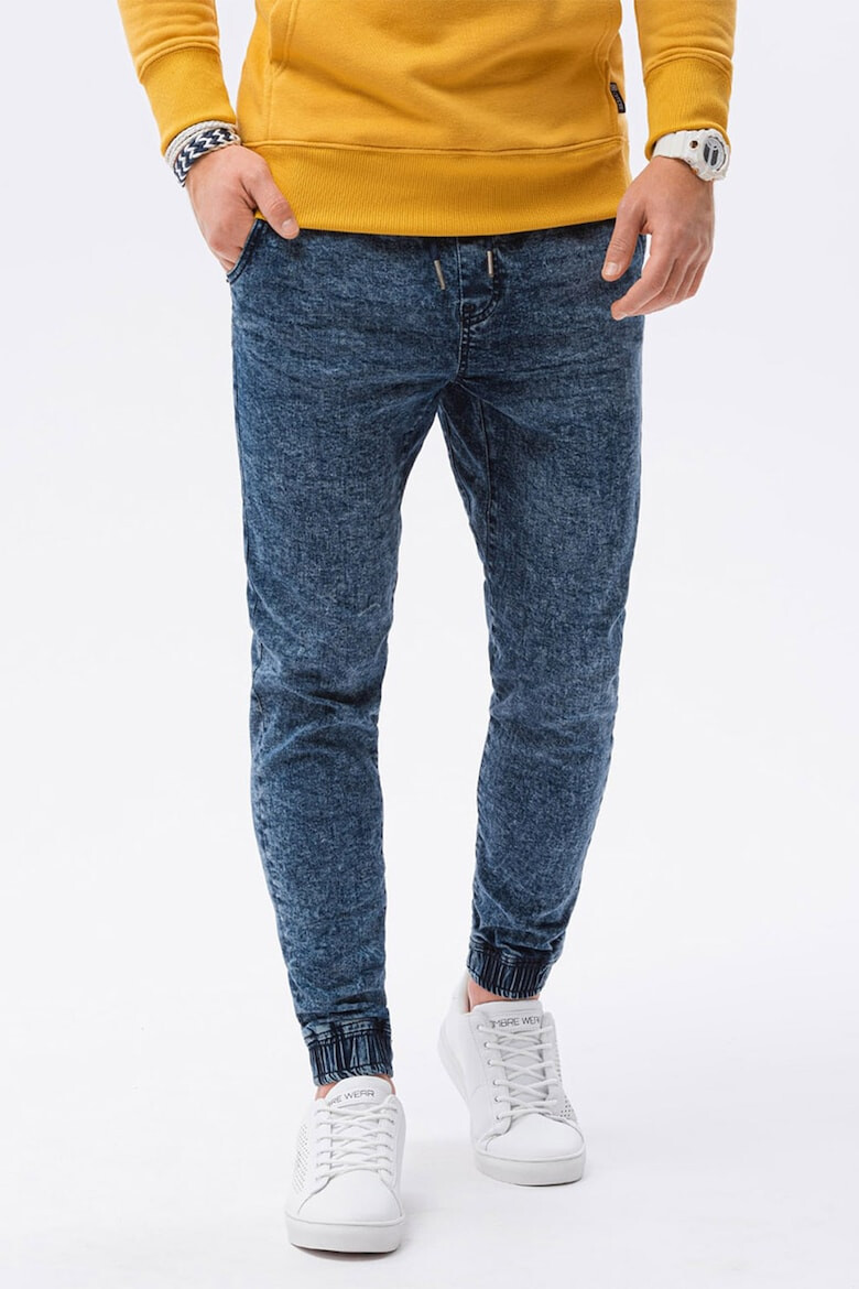 OMBRE Pantaloni jogger slim fit din denim - Pled.ro