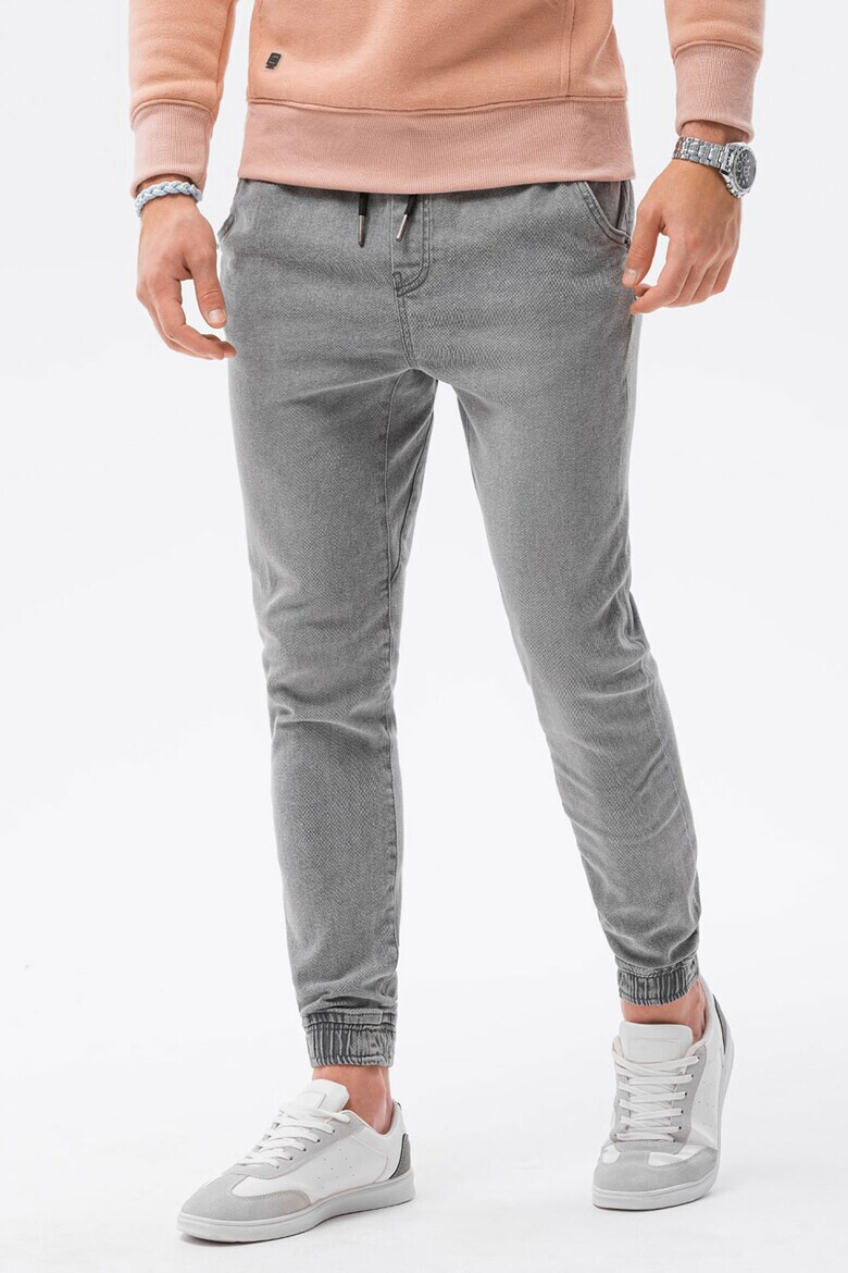 OMBRE Pantaloni jogger slim fit din denim - Pled.ro