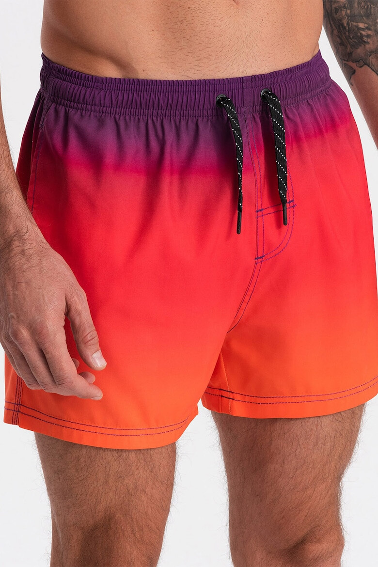 OMBRE Pantaloni scurti de baie cu model si buzunare laterale - Pled.ro