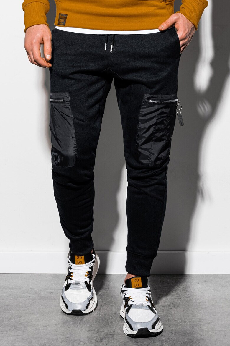 OMBRE Pantaloni sport cargo cu detalii contrastante - Pled.ro