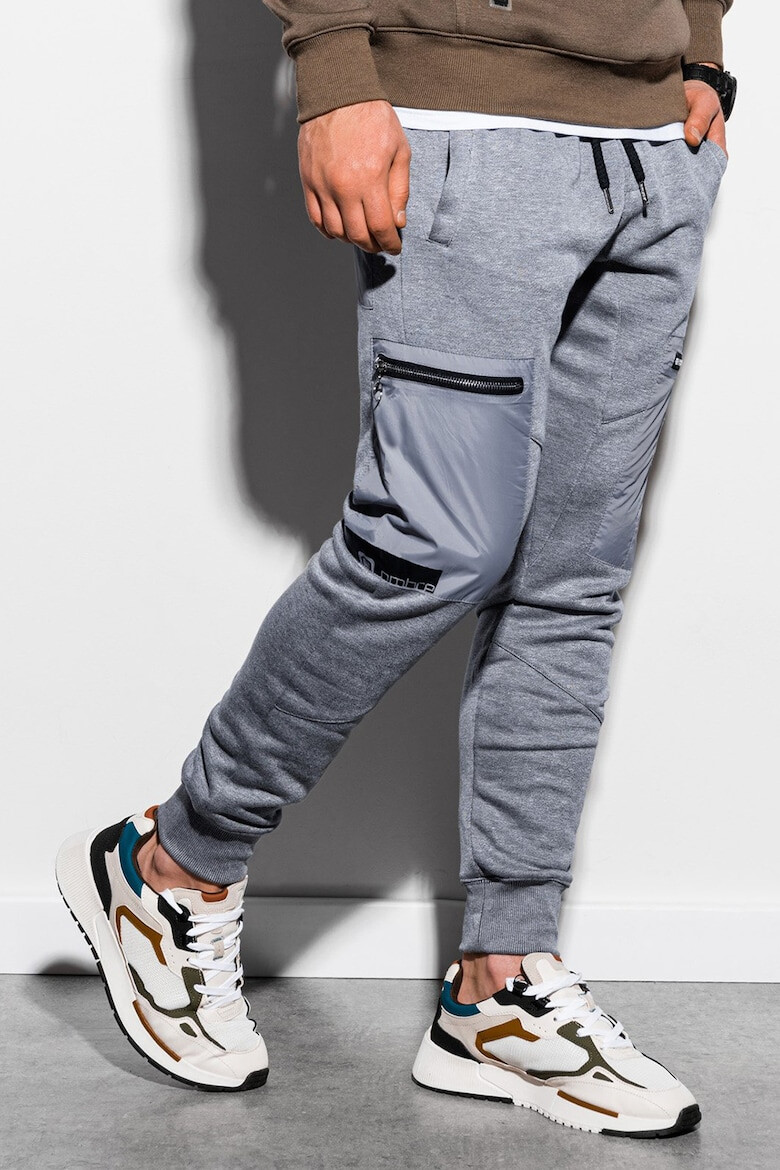 OMBRE Pantaloni sport cargo cu detalii contrastante - Pled.ro