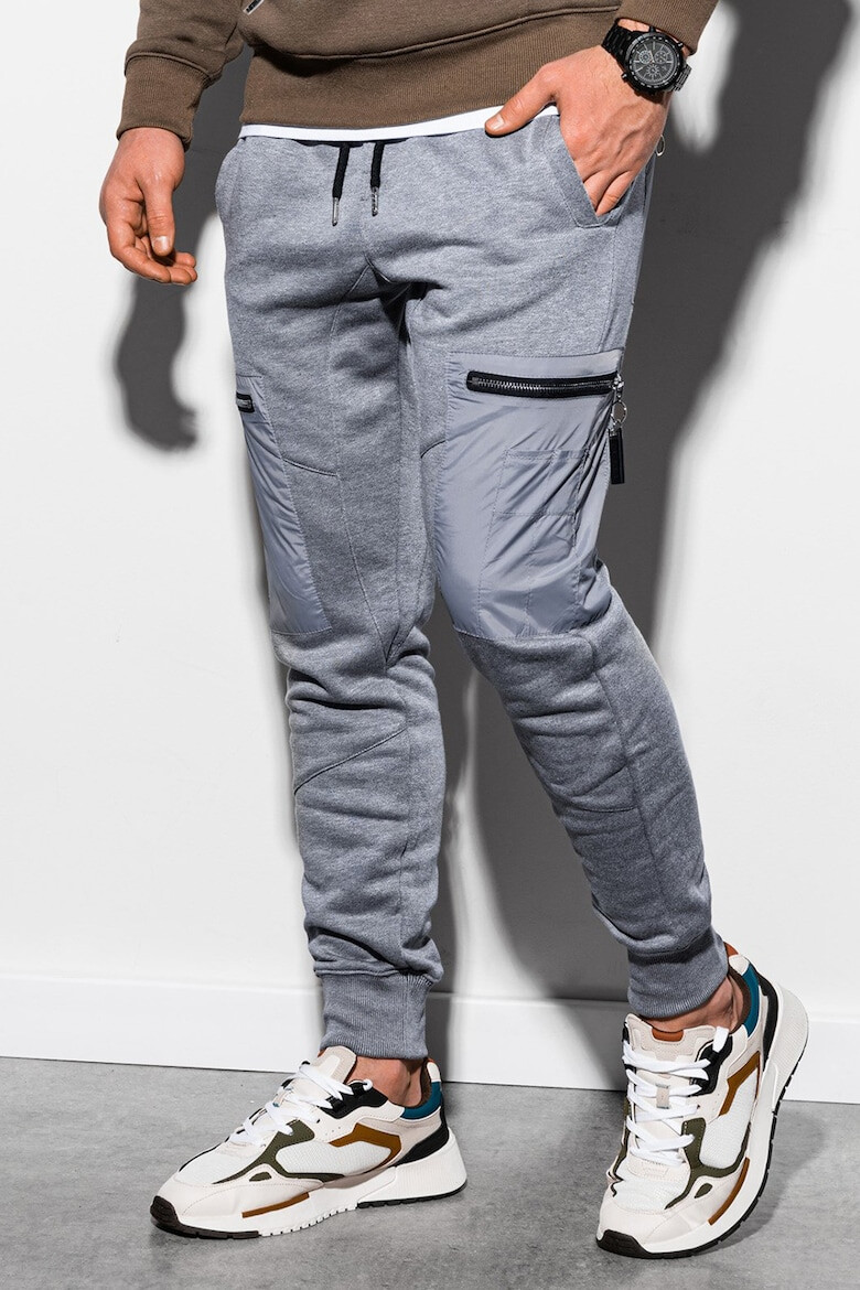 OMBRE Pantaloni sport cargo cu detalii contrastante - Pled.ro