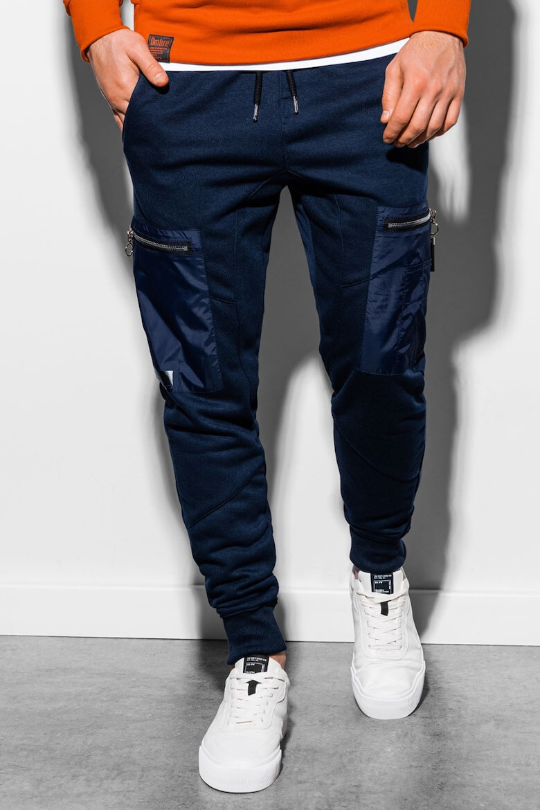 OMBRE Pantaloni sport cargo cu detalii contrastante - Pled.ro