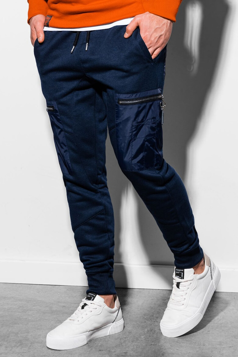 OMBRE Pantaloni sport cargo cu detalii contrastante - Pled.ro