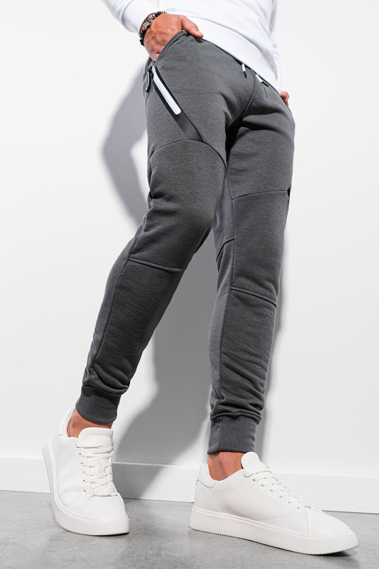 OMBRE Pantaloni sport din amestec de bumbac cu croiala conica - Pled.ro