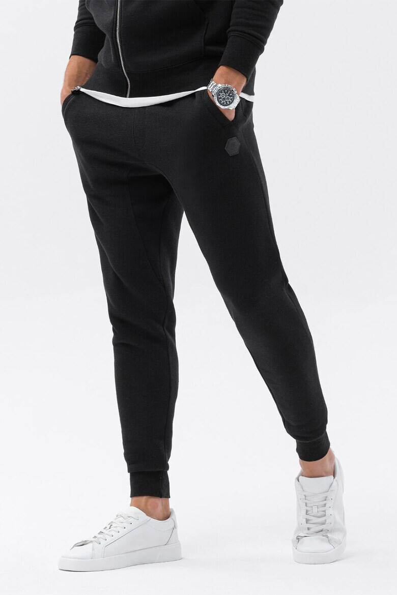 OMBRE Pantaloni sport din amestec de bumbac cu logo - Pled.ro