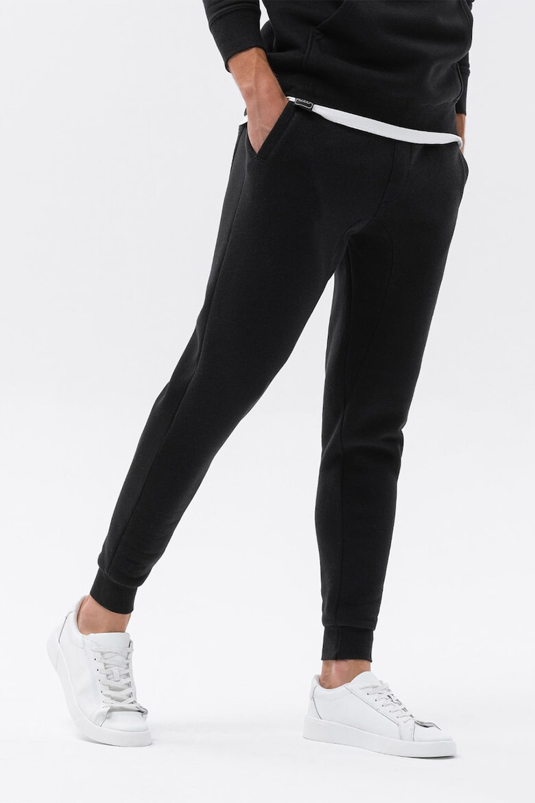 OMBRE Pantaloni sport din amestec de bumbac cu logo - Pled.ro