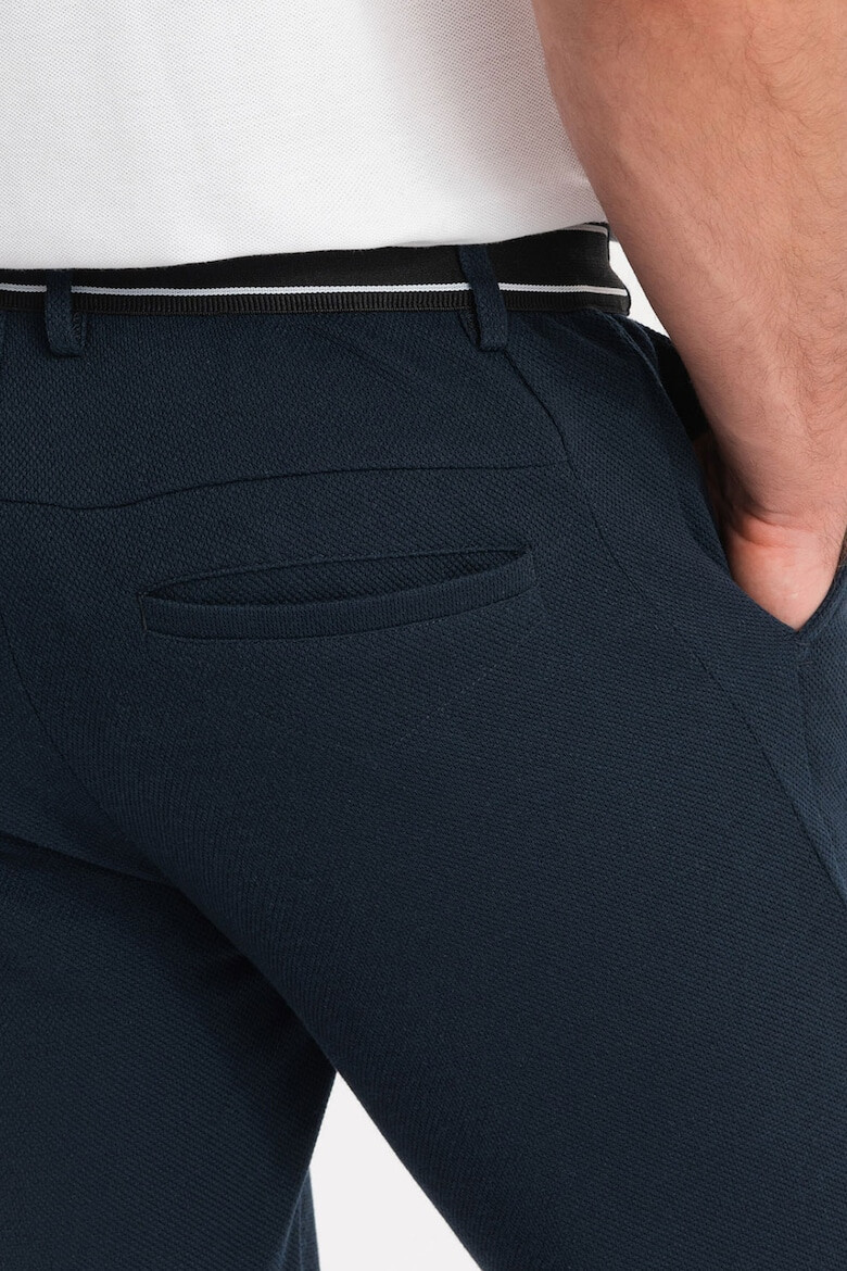 OMBRE Pantaloni texturati cu snur - Pled.ro