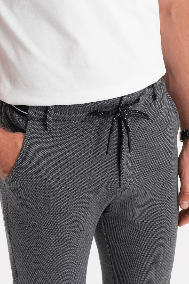 OMBRE Pantaloni texturati cu snur - Pled.ro