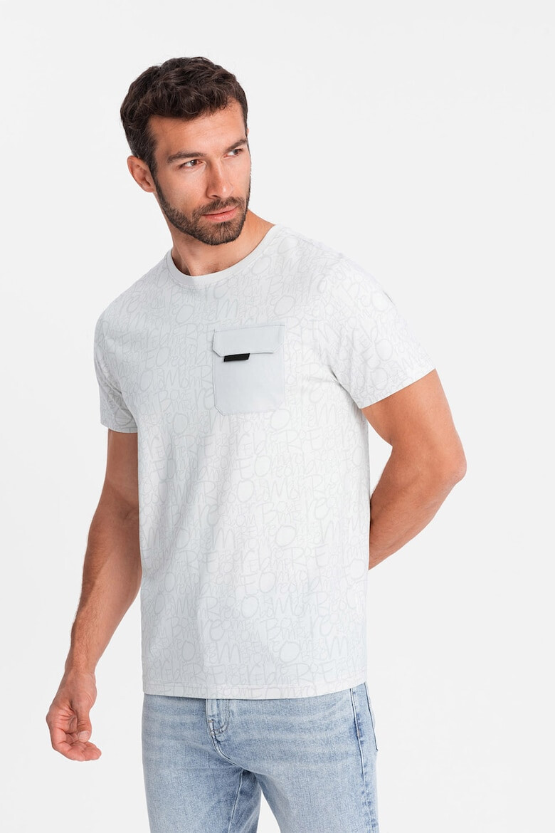 OMBRE Tricou cu model si buzunar pe piept - Pled.ro