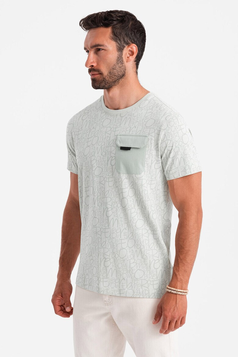 OMBRE Tricou cu model si buzunar pe piept - Pled.ro