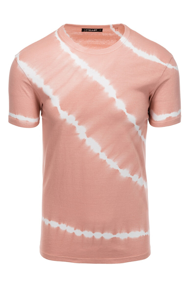 OMBRE Tricou de bumbac cu aspect tie-dye - Pled.ro