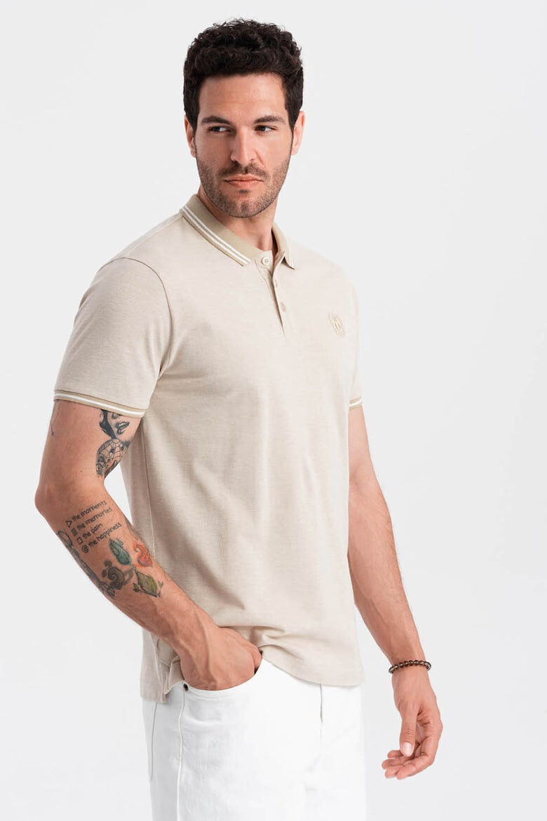 OMBRE Tricou polo cu garnituri contrastante - Pled.ro