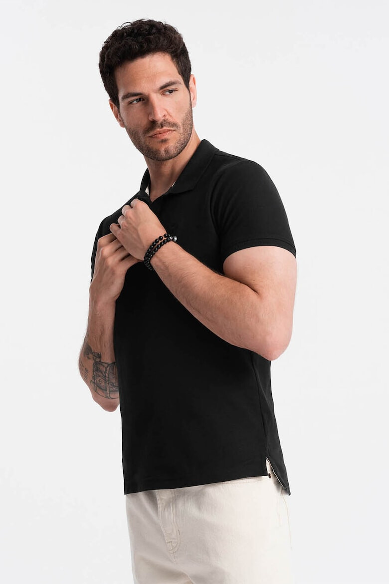 OMBRE Tricou polo cu model uni - Pled.ro