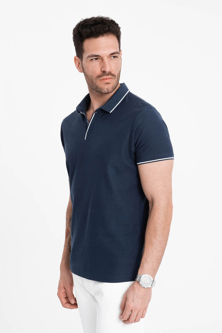 OMBRE Tricou polo cu vipusca contrastanta - Pled.ro