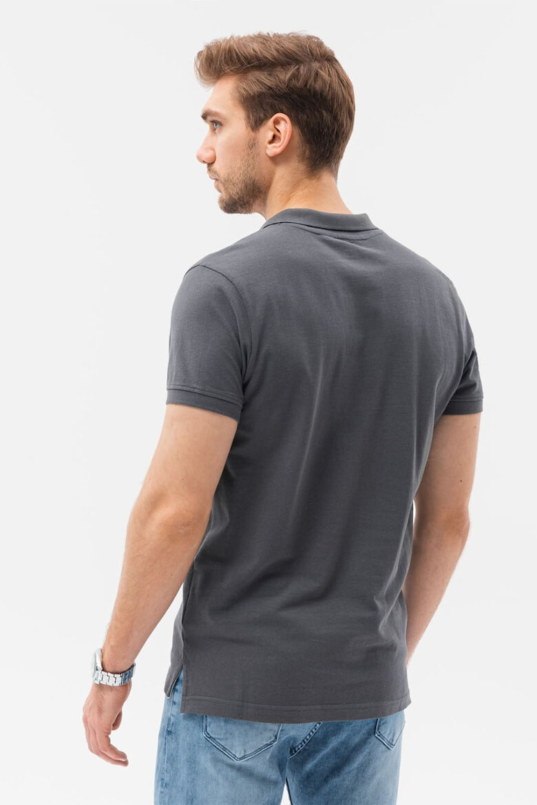 OMBRE Tricou polo din bumbac cu model pique - Pled.ro