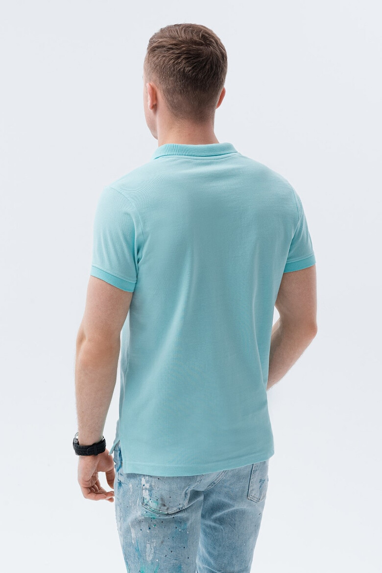 OMBRE Tricou polo din bumbac cu model pique - Pled.ro