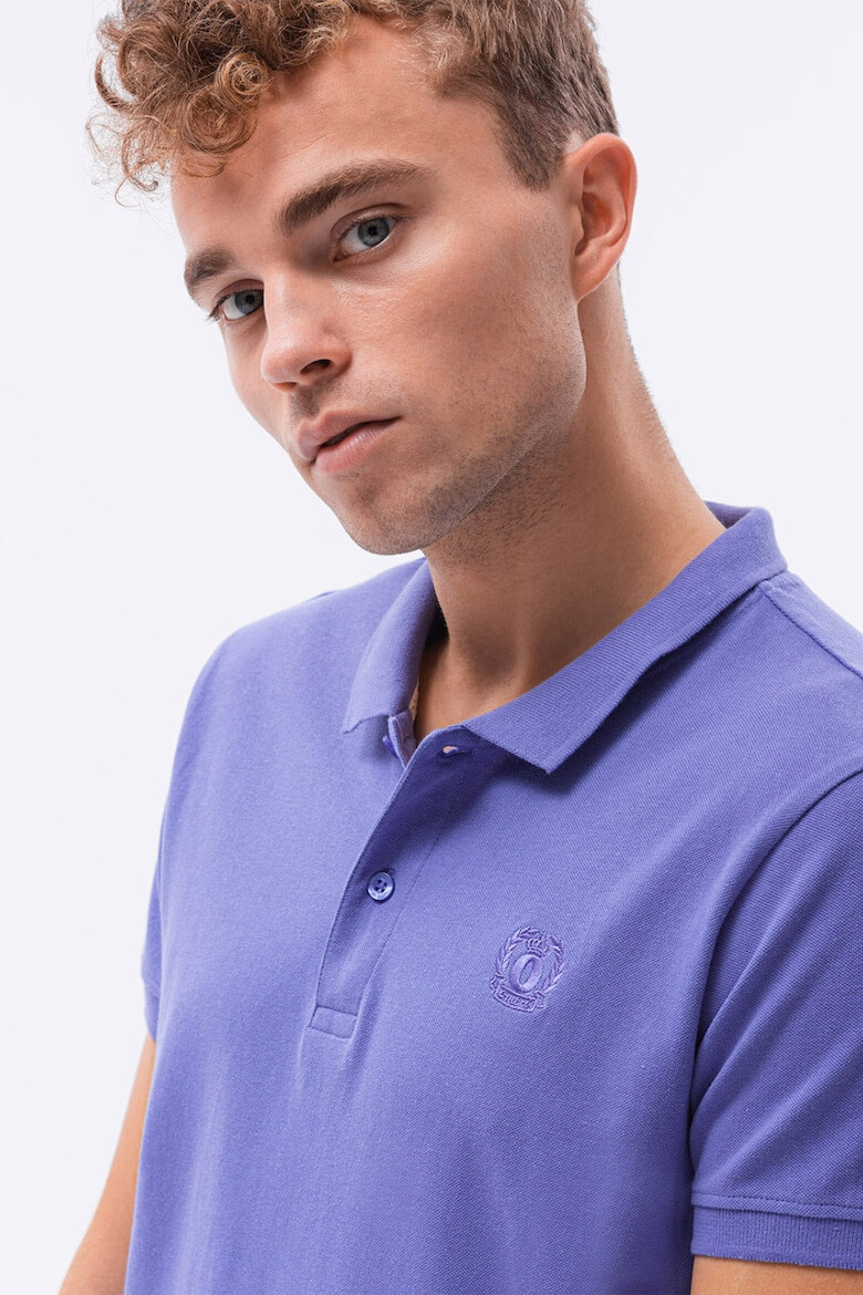 OMBRE Tricou polo din bumbac cu model pique - Pled.ro