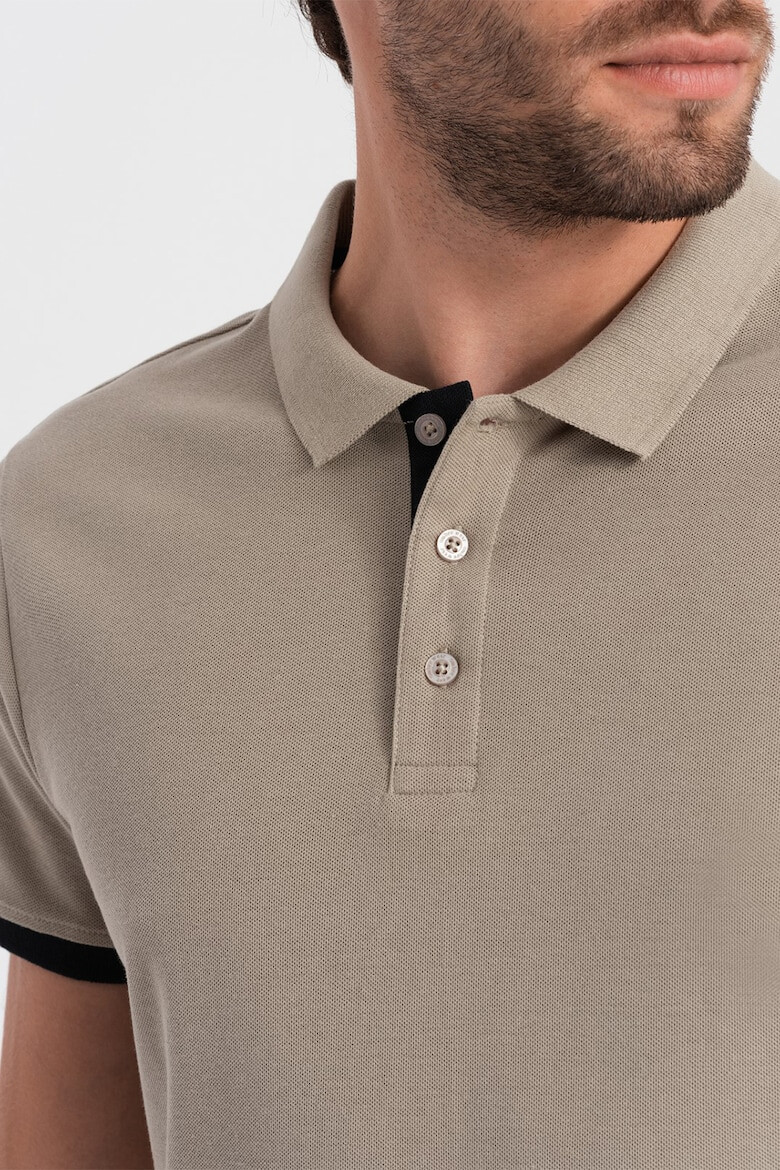 OMBRE Tricou polo din bumbac pique - Pled.ro