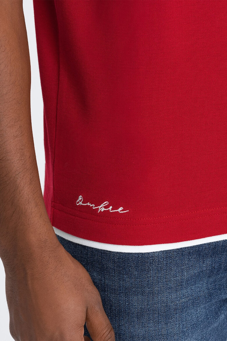 OMBRE Tricou polo din bumbac pique - Pled.ro