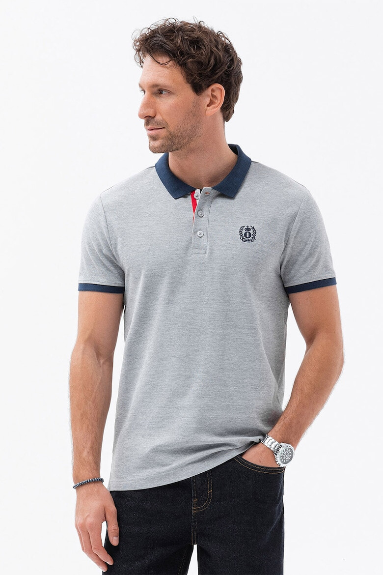 OMBRE Tricou polo din material pique - Pled.ro