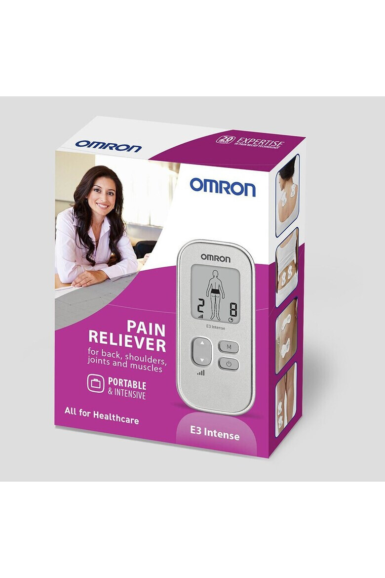 Omron Aparat pentru terapira durerii E3 2 pad-uri Intensitate reglabila 9 moduri Timer Alb - Pled.ro