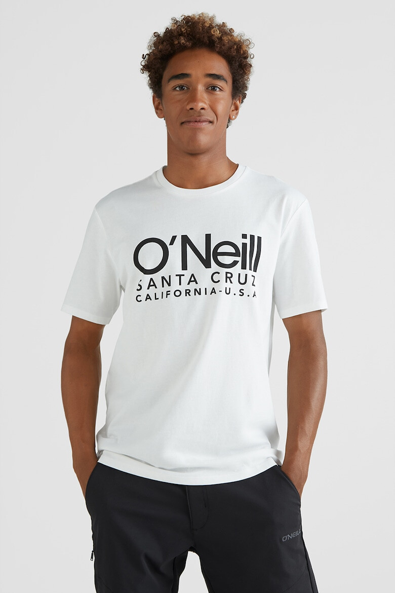 O'Neill Tricou de bumbac cu decolteu la baza gatului si imprimeu logo - Pled.ro