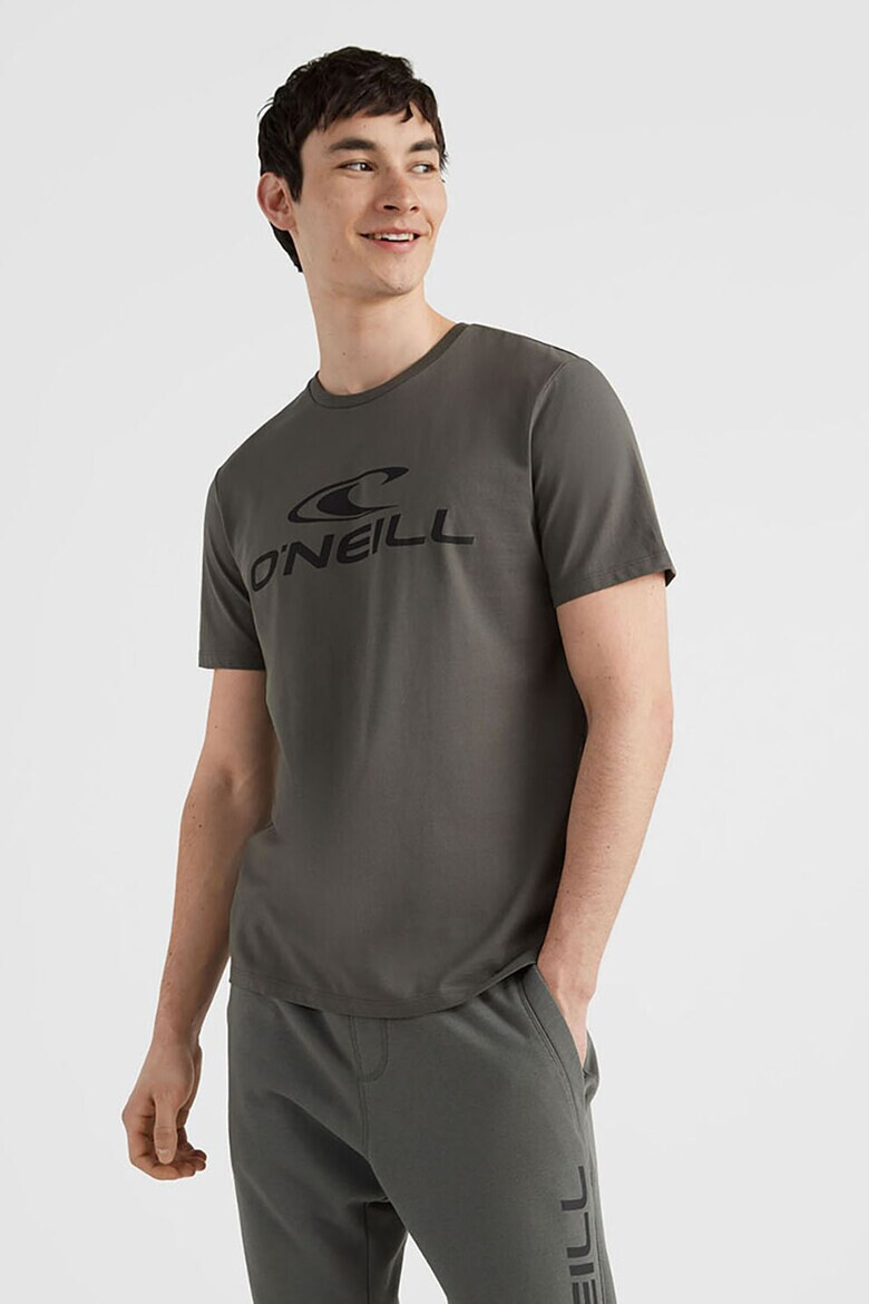 O'Neill Tricou de bumbac cu decolteu la baza gatului si imprimeu logo - Pled.ro