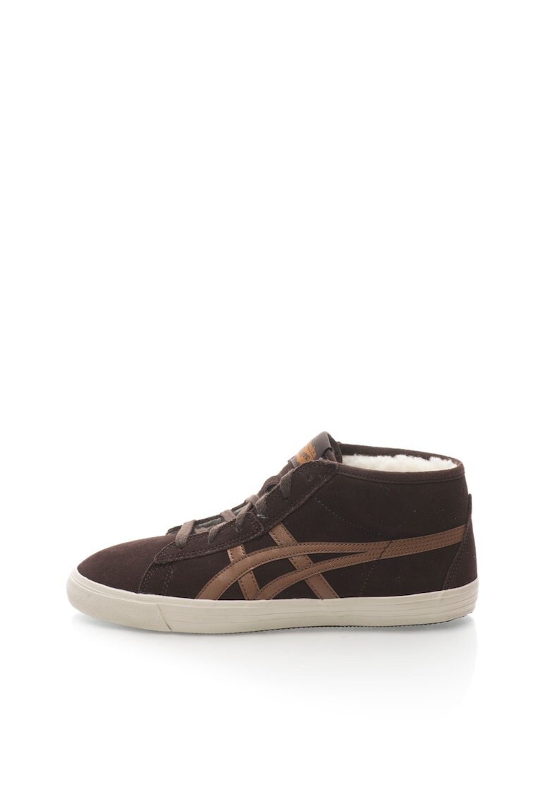 Onitsuka Tiger Tenisi mid-high maro inchis de piele intoarsa Fader - Pled.ro