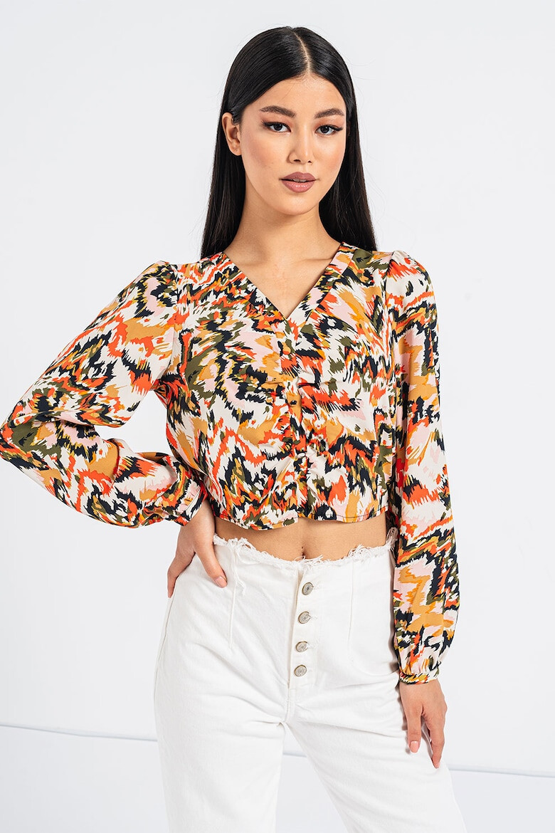 Only Bluza crop cu decolteu in V Cher - Pled.ro