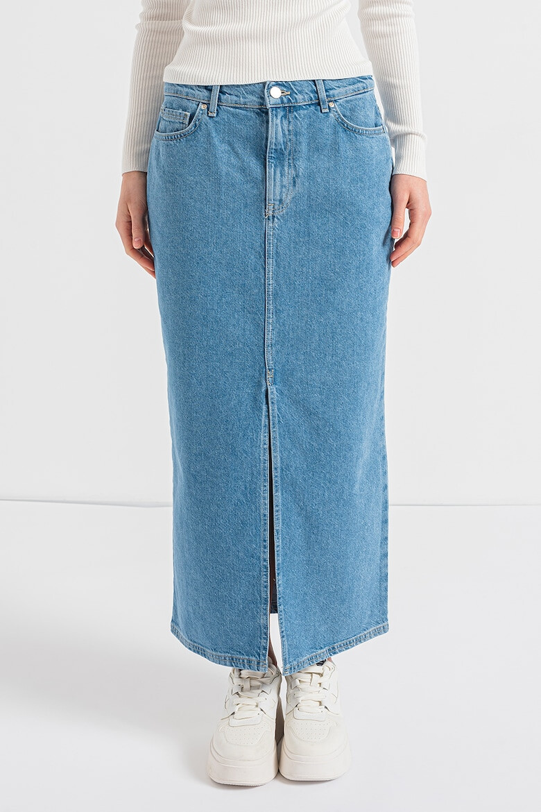 Only Fusta din denim cu slit frontal - Pled.ro