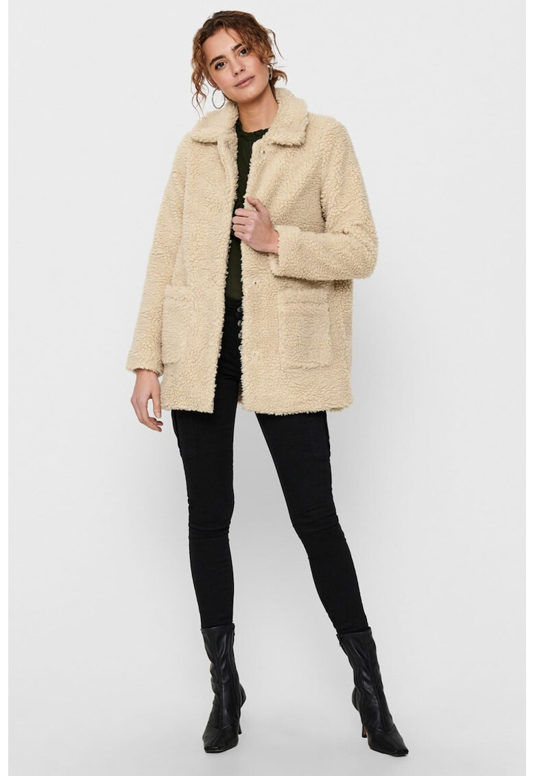 Only Palton cu aspect de blana shearling - Pled.ro