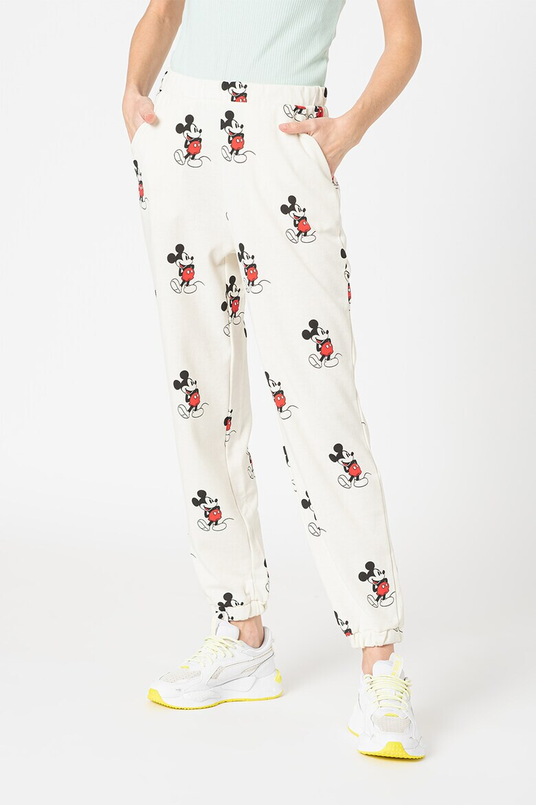 Only Pantaloni sport cu talie elastica si imprimeu Mickey Mouse - Pled.ro