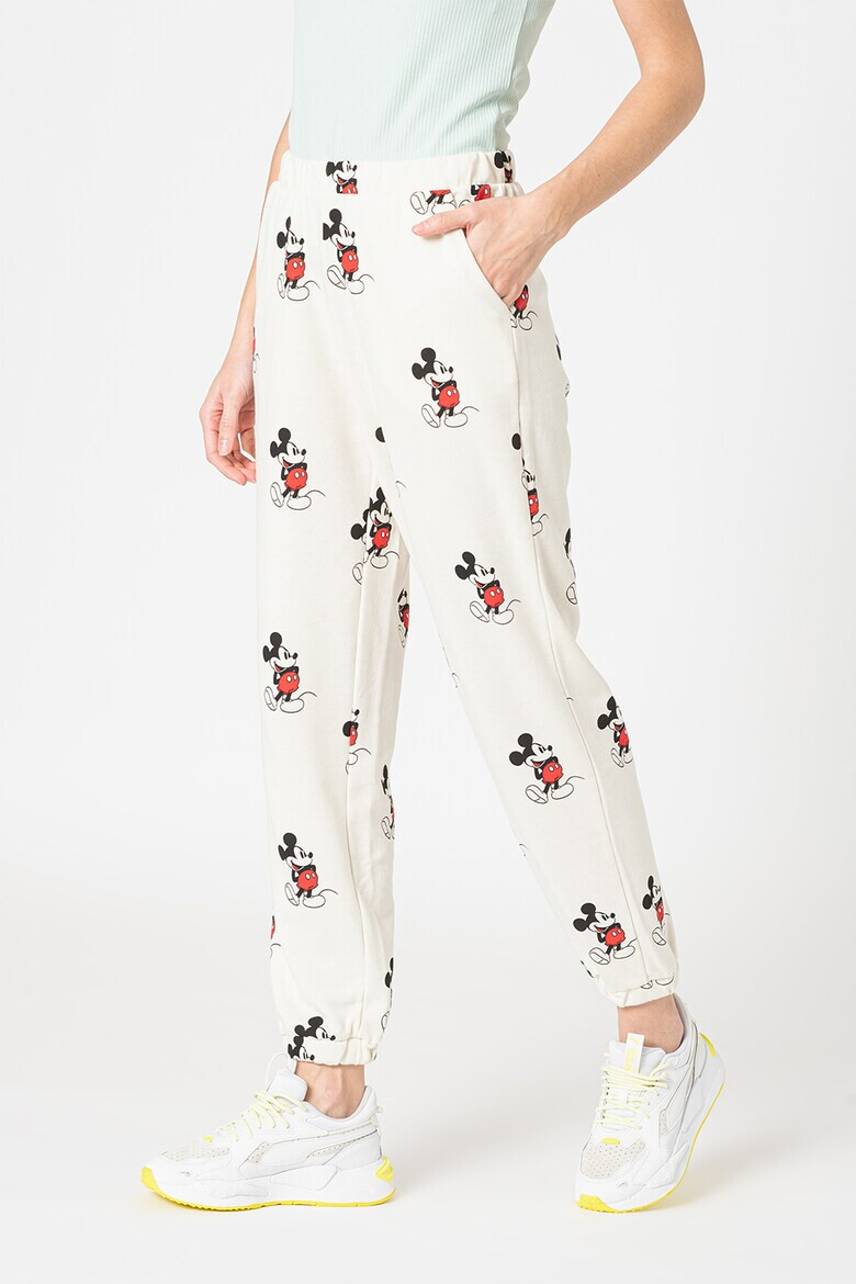 Only Pantaloni sport cu talie elastica si imprimeu Mickey Mouse - Pled.ro