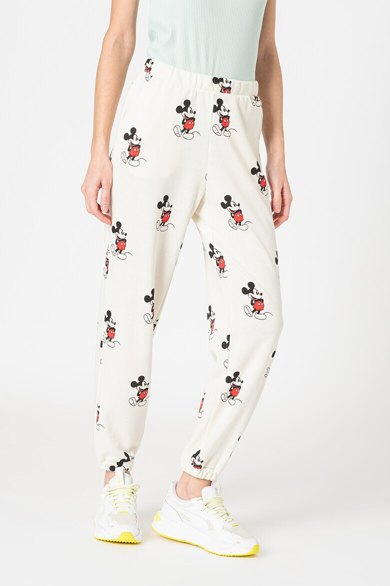 Only Pantaloni sport cu talie elastica si imprimeu Mickey Mouse - Pled.ro