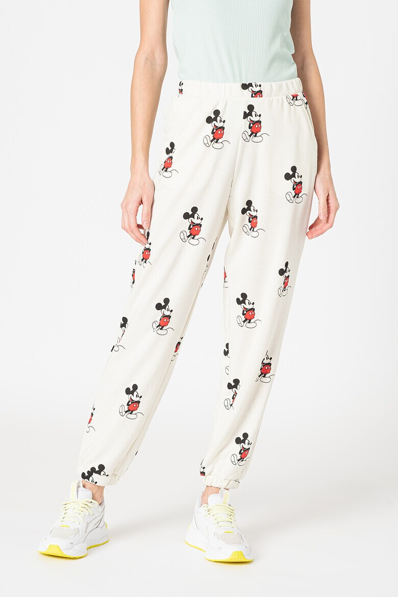 Only Pantaloni sport cu talie elastica si imprimeu Mickey Mouse - Pled.ro