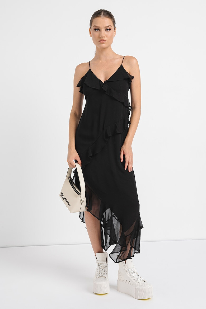 Only Rochie asimetrica din sifon - Pled.ro