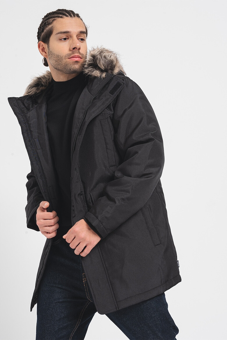 Only & Sons Geaca parka cu gluga cu garnitura din blana sintetica - Pled.ro