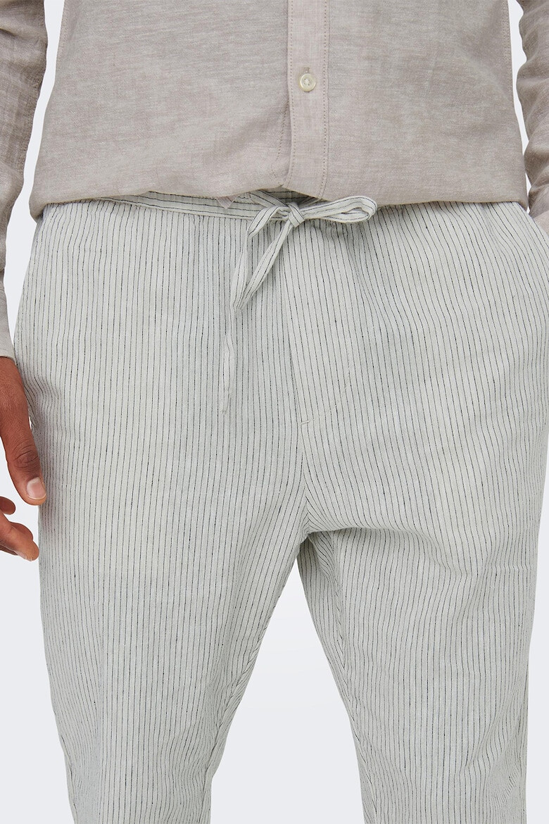 Only & Sons Pantaloni din amestec de in cu snur - Pled.ro