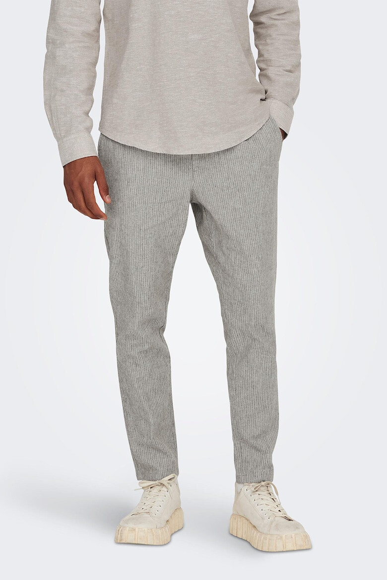 Only & Sons Pantaloni din amestec de in cu snur - Pled.ro