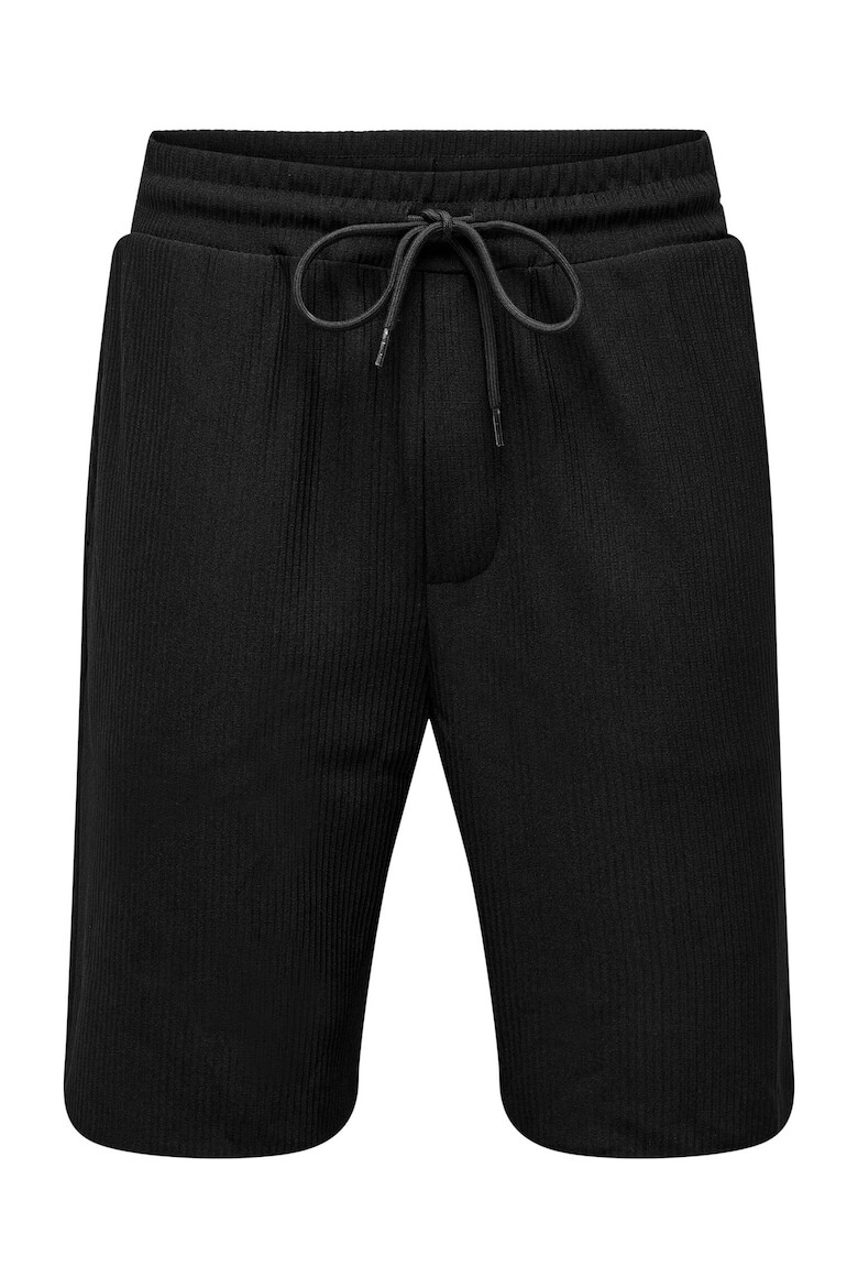 Only & Sons Pantaloni Scurti barbati 301847199 Poliester Negru - Pled.ro